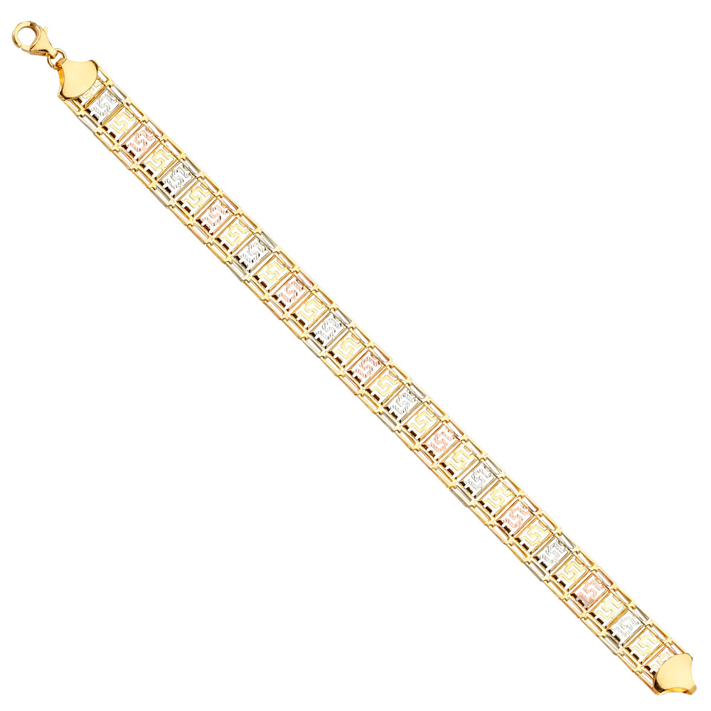 14K 3Color Fancy Bracelet