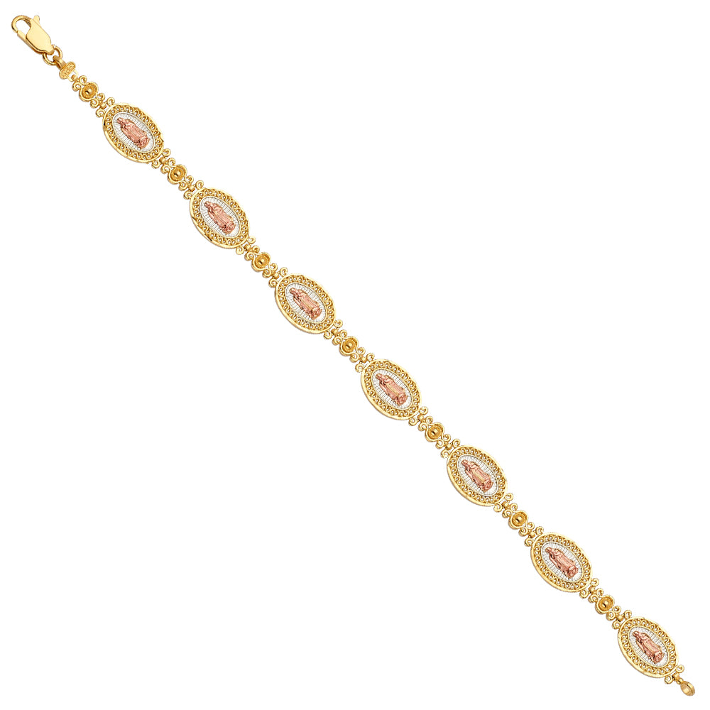 14K 3Color Guadalupe Bracelet