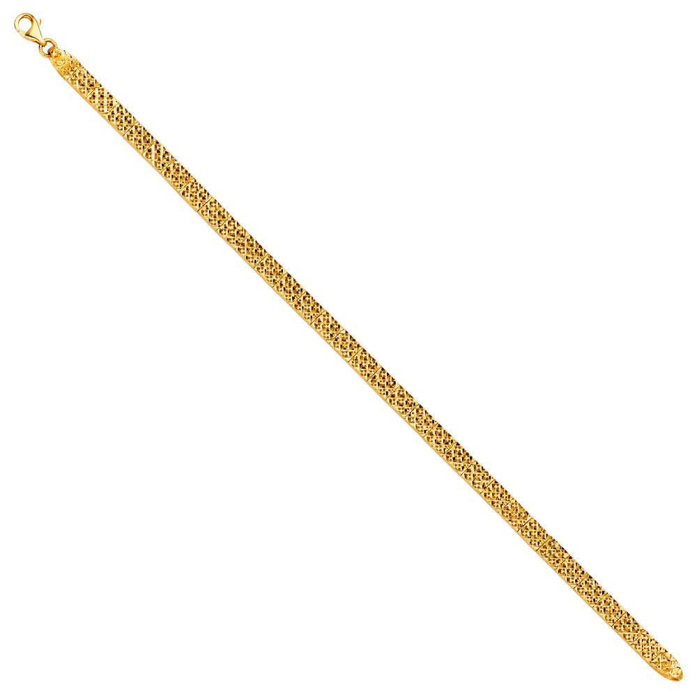 14KY Crystal Cut Bracelet