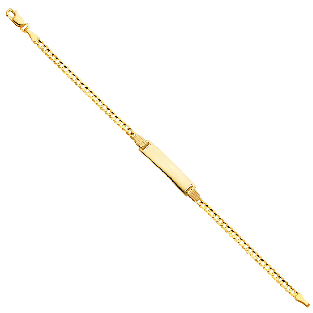 14KY CUBAN BABY ID BRACELET