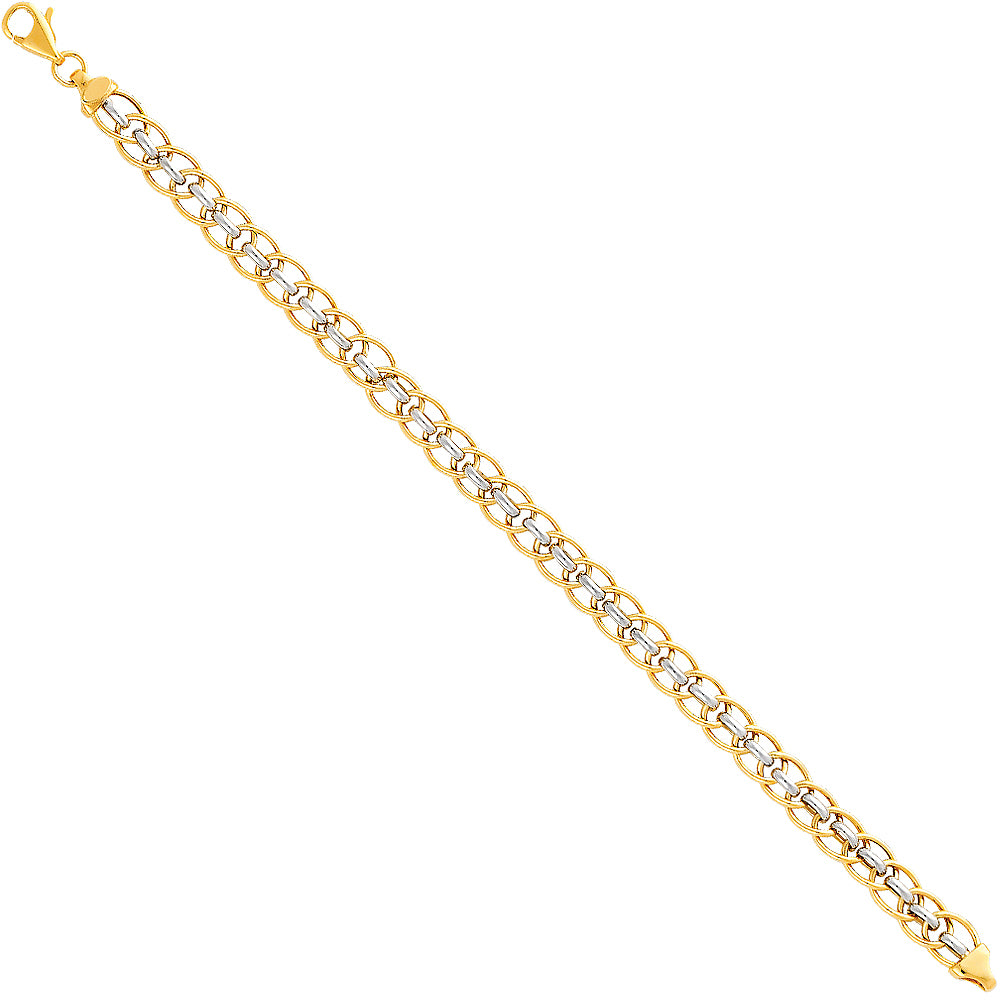 14K 2T LIGHT FANCY BRACELET
