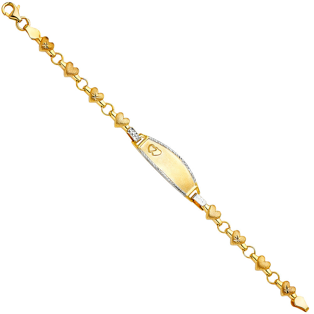 14K 2T STAMPATO OVAL BABY ID BR