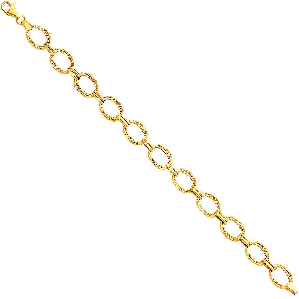 14KY LIGHT FANCY HOLLOW BRACELET
