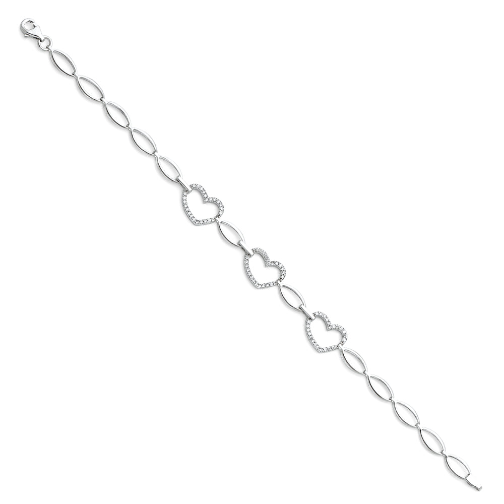 14KW CZ BRACELET
