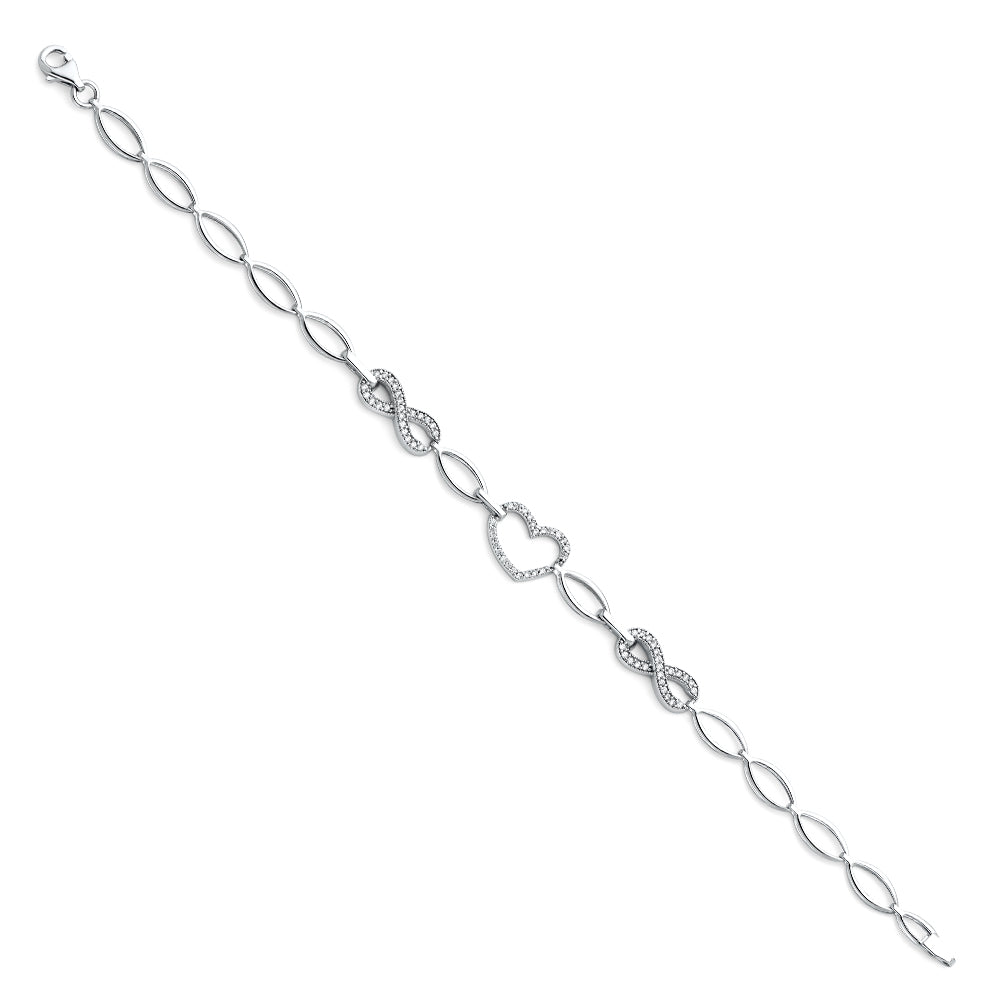 14KW CZ BRACELET