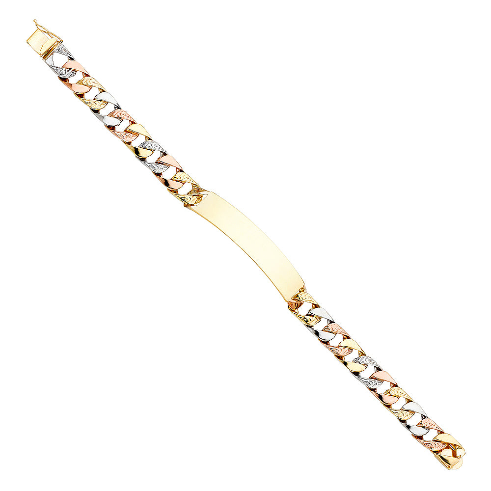 14K 3C NUGGET CUBAN ID BRACE