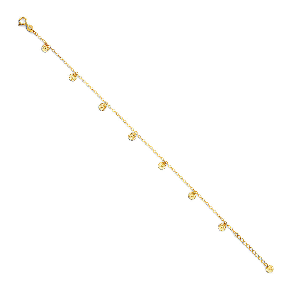 14KY LIGHT ANKLET (9+1)