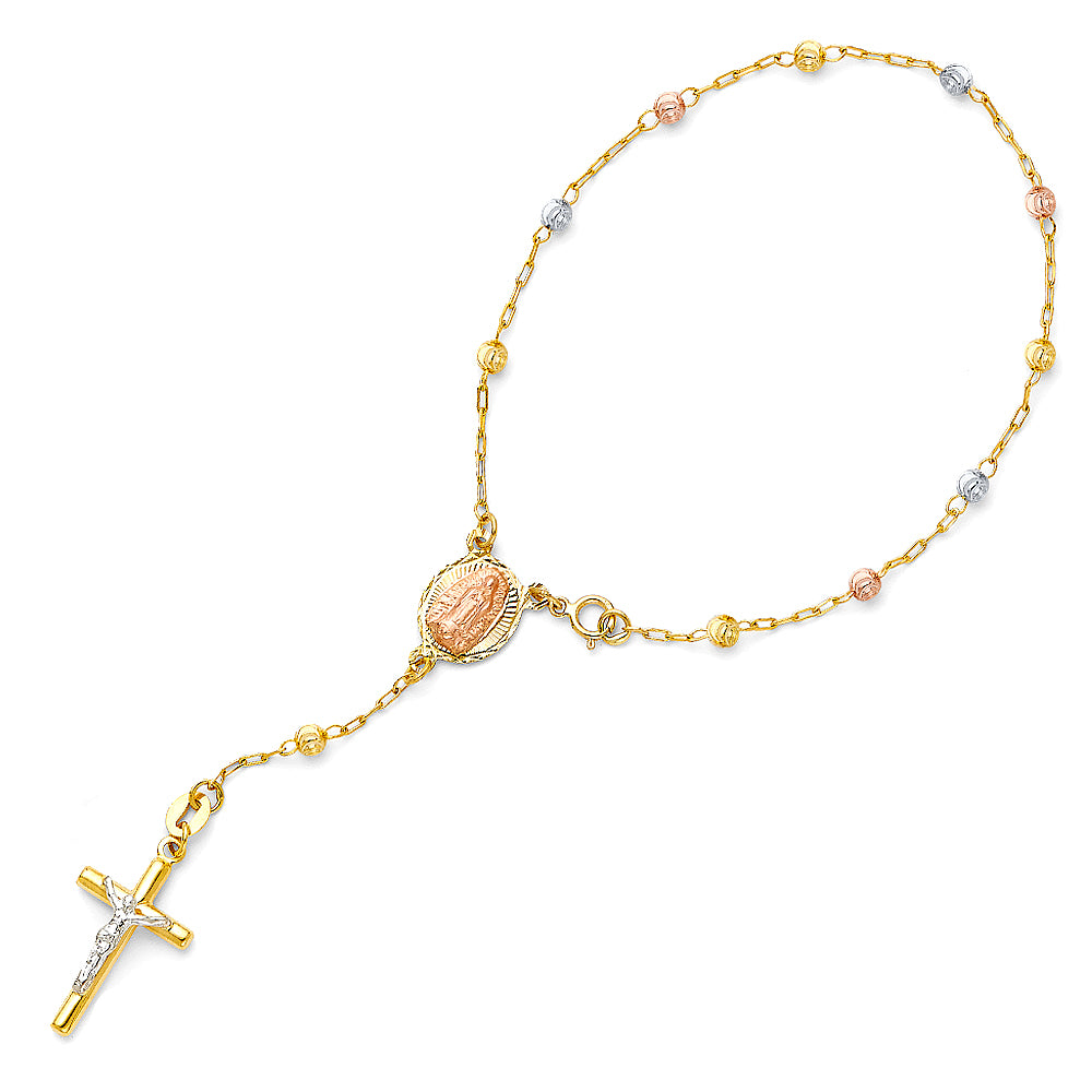 14K 3C 3MM MOON BALL ROSARIO BR