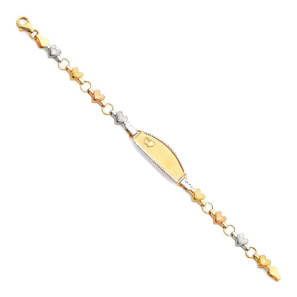 14K 3C LIT STAMPATO ID BRACE FOR JUNIOR