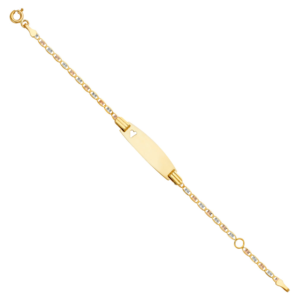 14K 040 VAL 3C STDC BB OV ID W/HRT BR