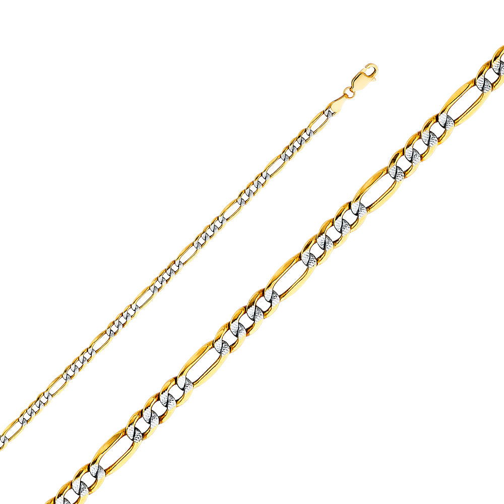 14K 100(4.4MM) HOL FIG WP 3+1