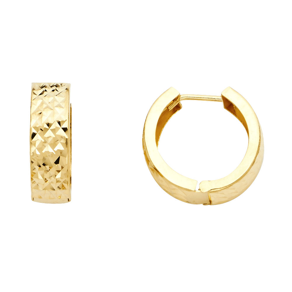 14KY DC STAMP HUGGIES EARRING
