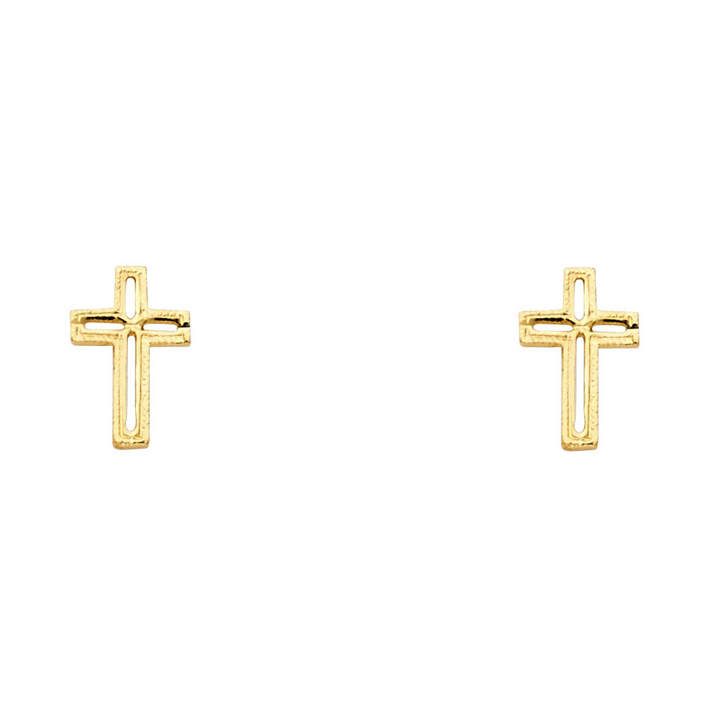 14KY SM CROSS POST EAR