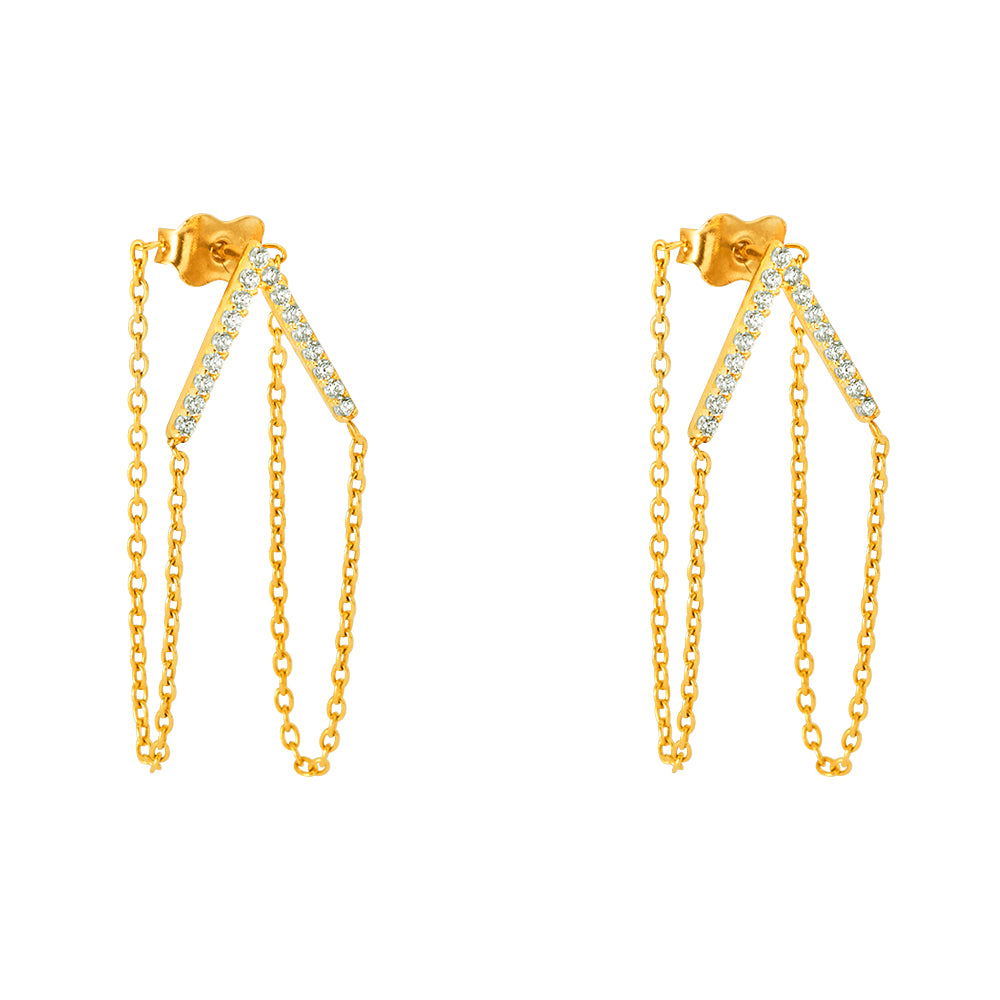 14KY Fancy Chain Earring