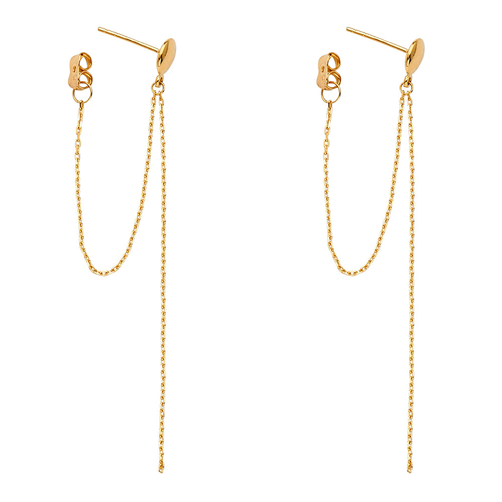 14KY Chain Hanging Earring