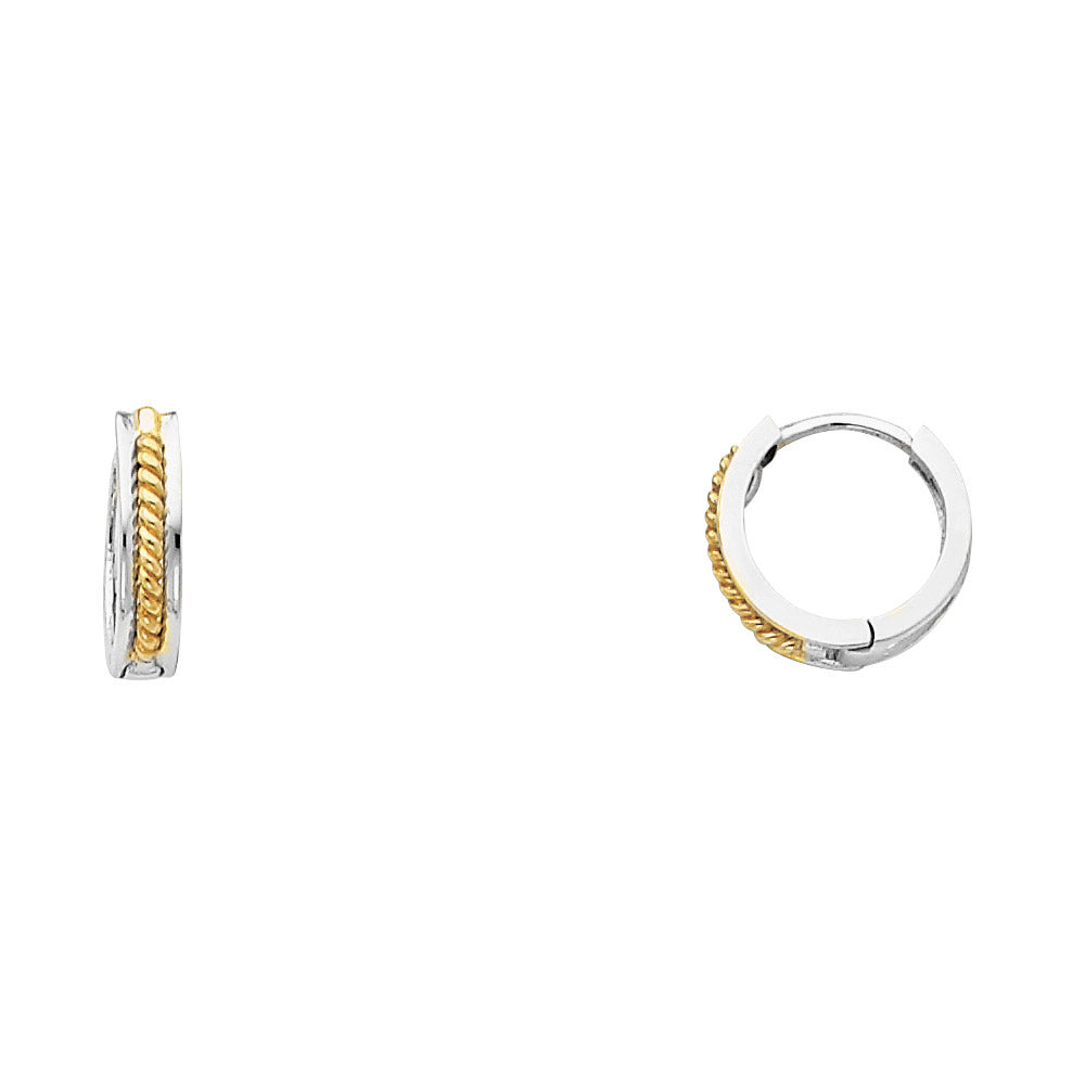 14KT ROPE DESIGN HUGGIES