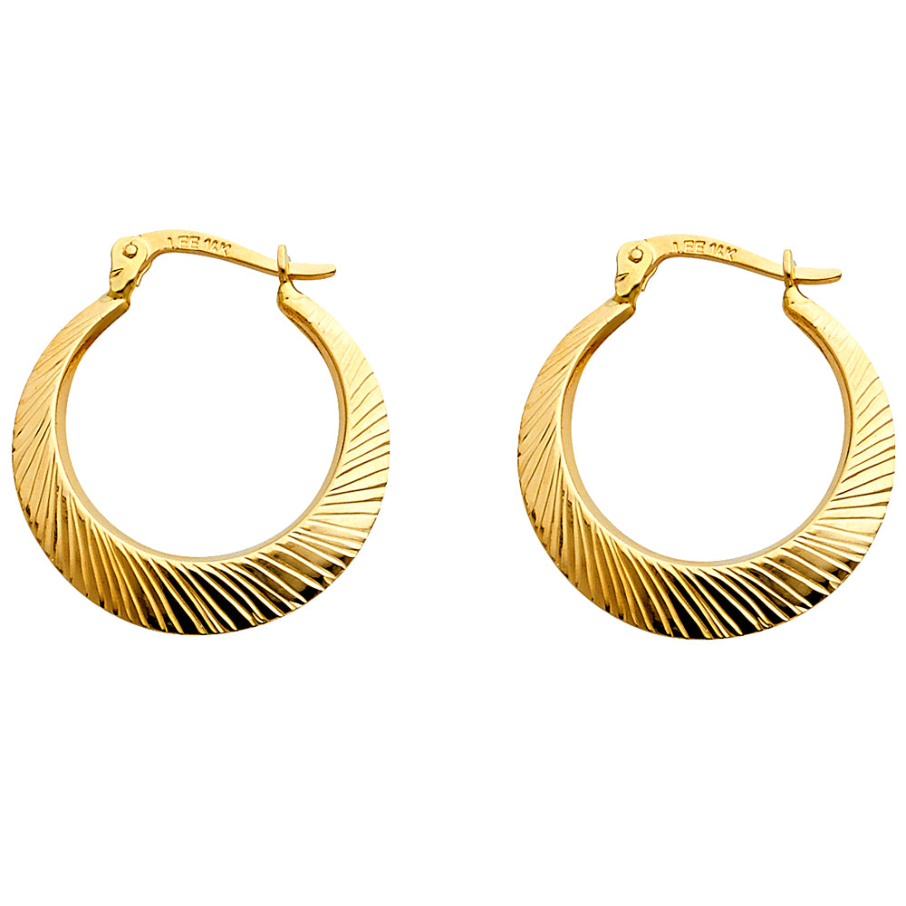 14KY DC MOON SHAPE HOL EAR