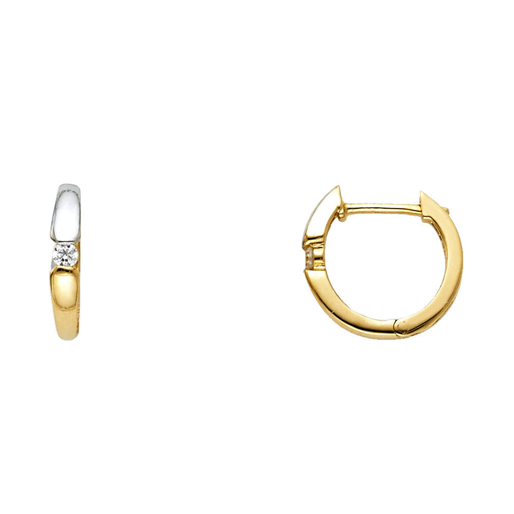 14K 2T CZ HUGGIES