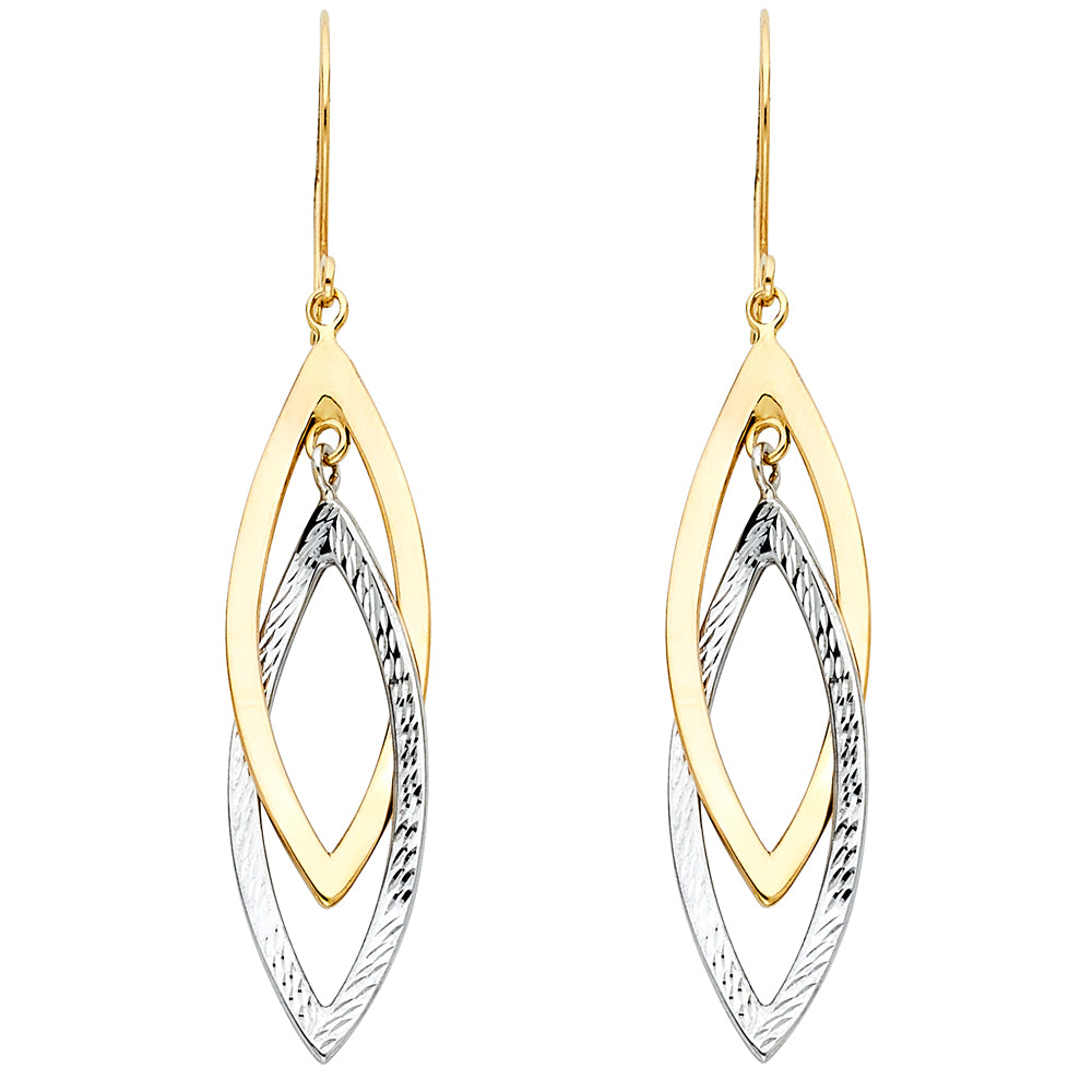 14K 2T HOL DESIGN TUBE EAR