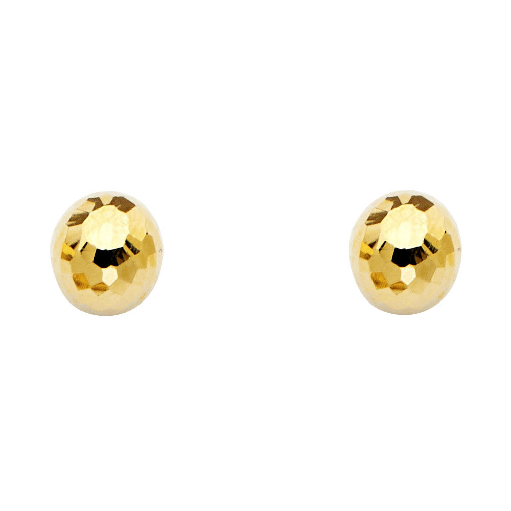 14KY 8MM DBALL EAR W/PB