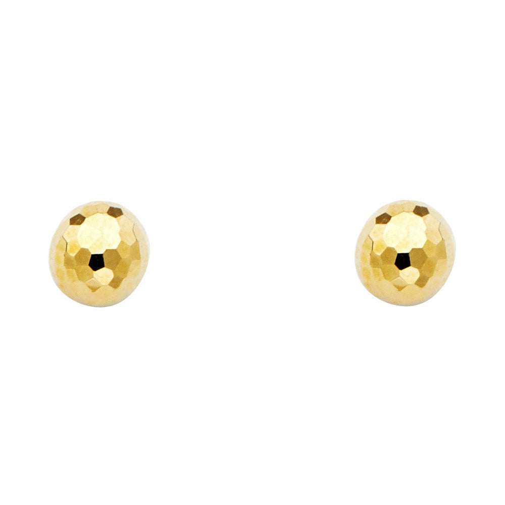 14KY 7MM DBALL EAR W/PB