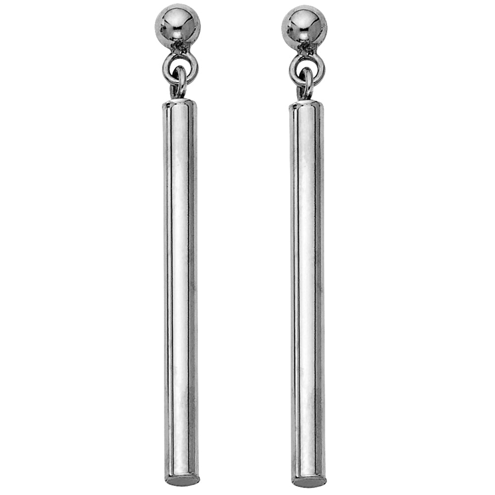 14KW RD BAR HANGING EARRING