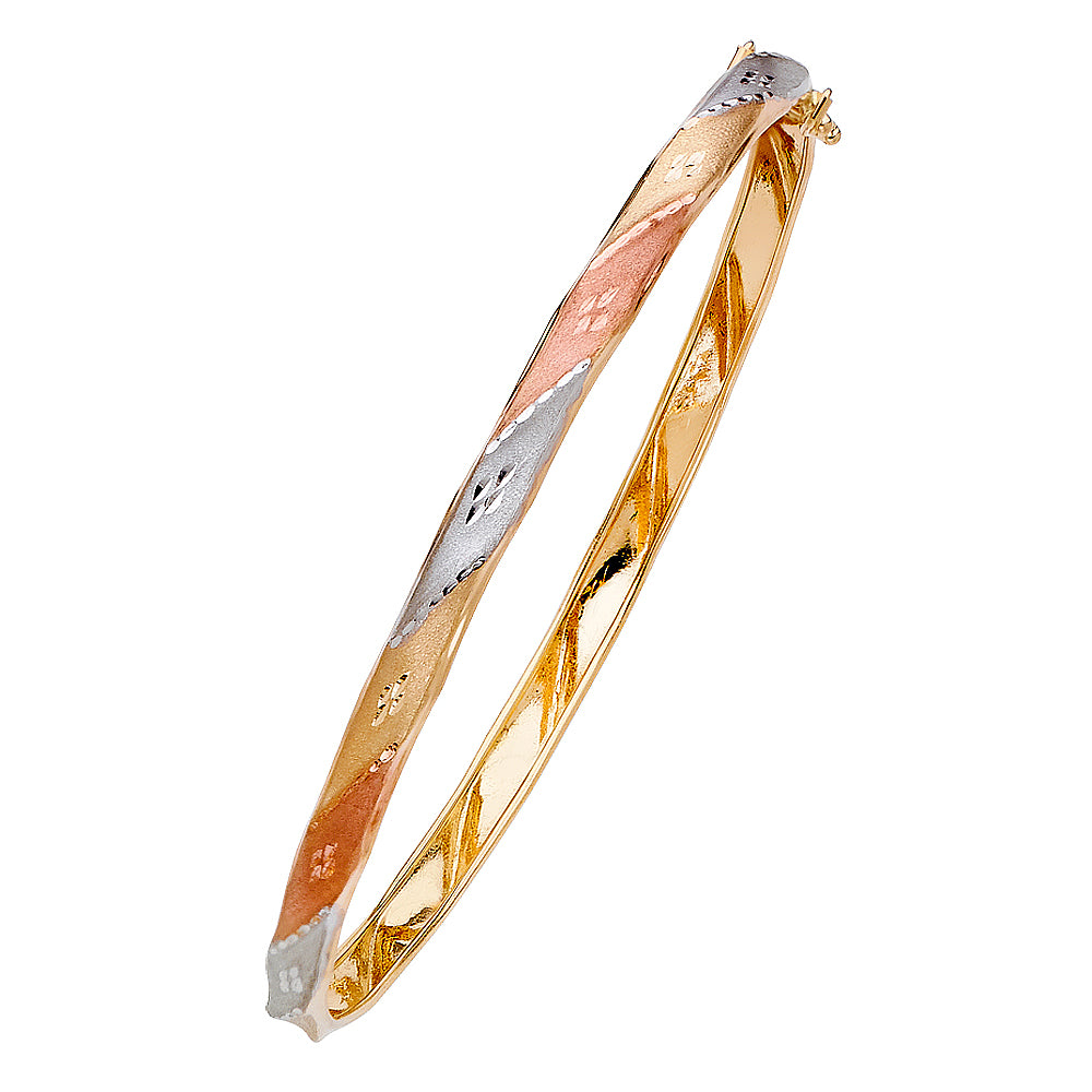 14K 3C FLEXIBLE BANGLE