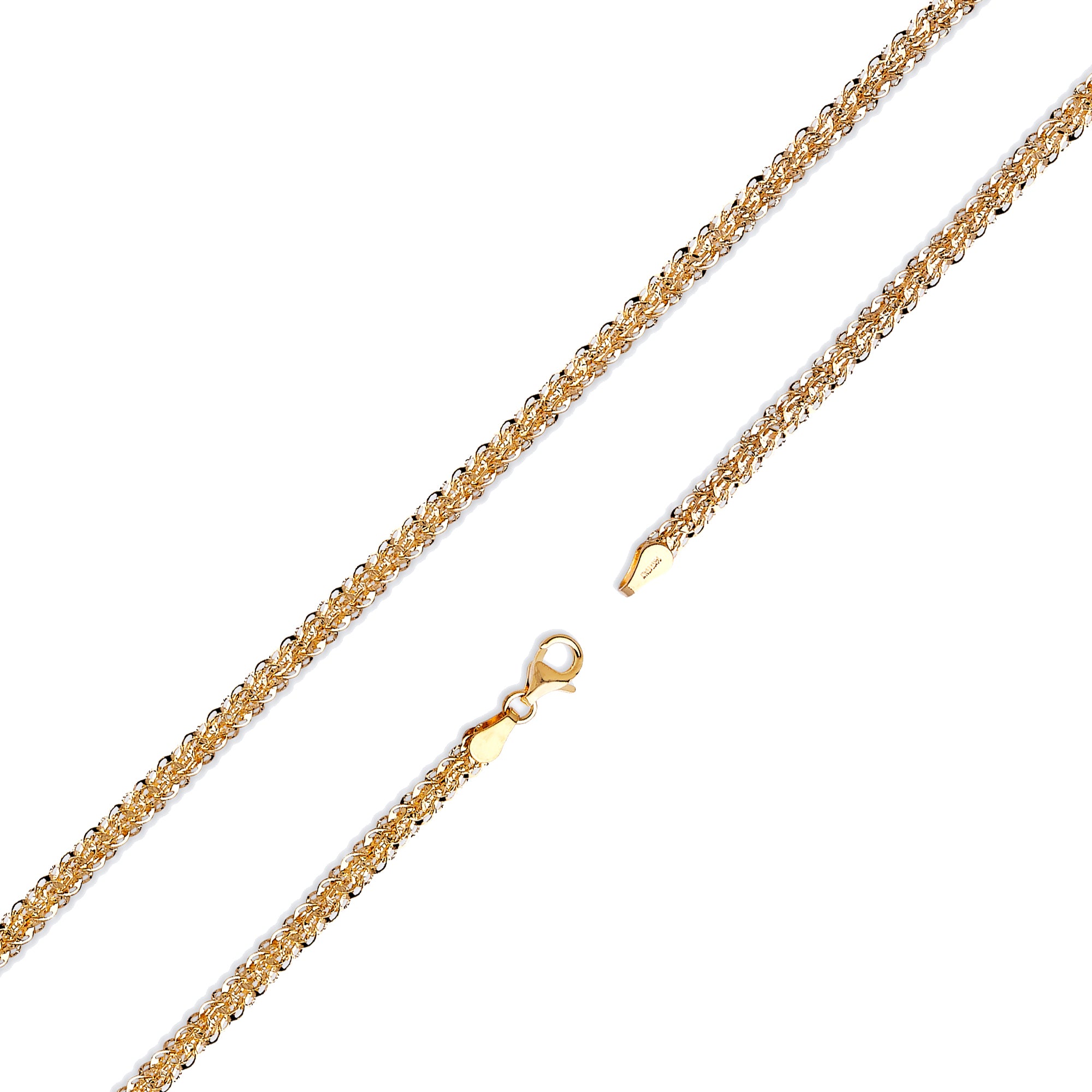 14KY Flat Phoenix Neckalce 18