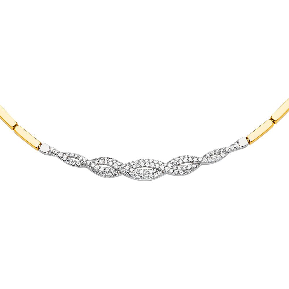 14KY Fancy CZ Necklace / Set