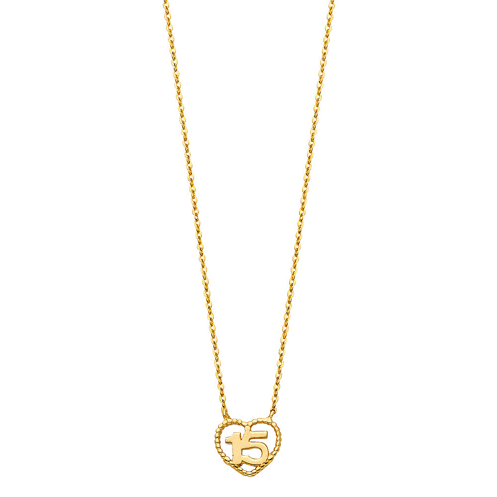 14KY HEART NECKLACE