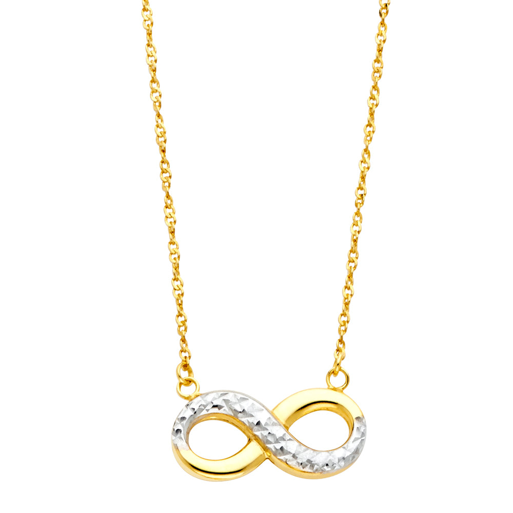 14K 2T INFINITY NECKLACE