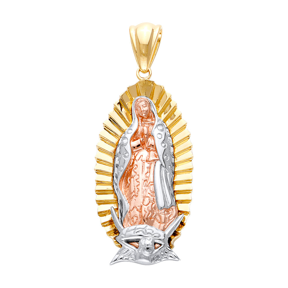 14K 3C Fancy Guadalupe Pendant