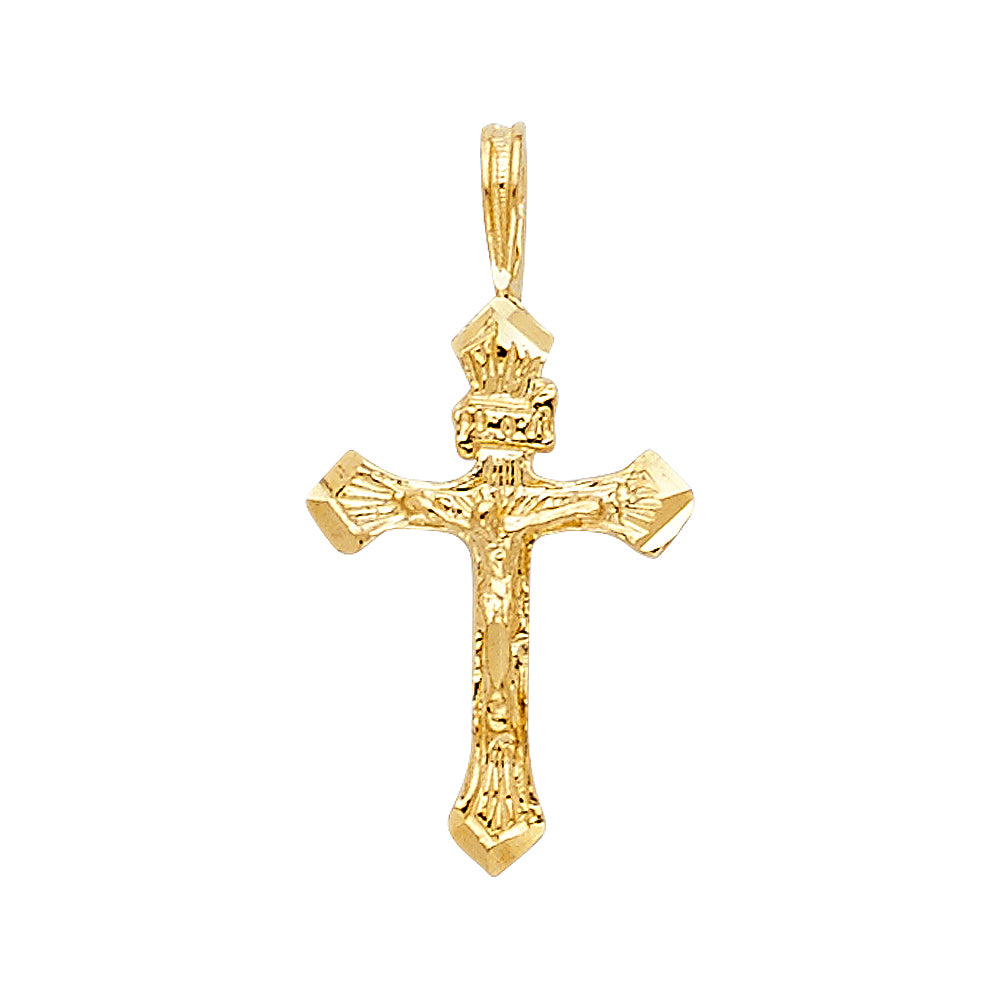 14KY FANCY TINY CRUCIFIX PENDANT