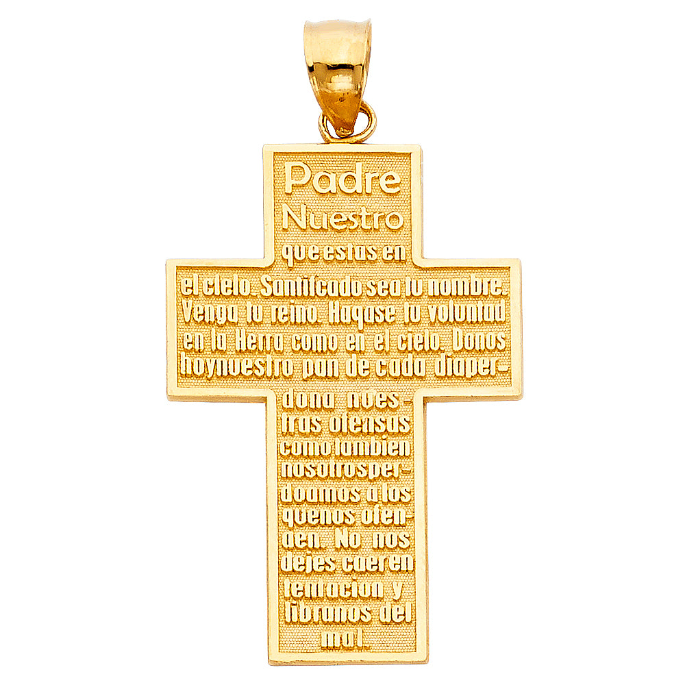 14KY PADRE NUESTRO CROSS PENDANT