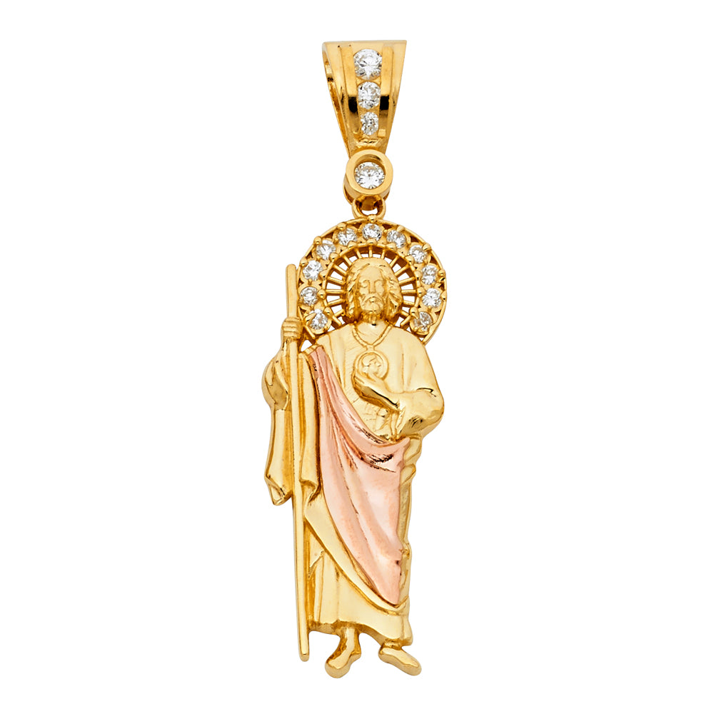 14K 2C CZ ST.JUDE THADDEUS PENDANT