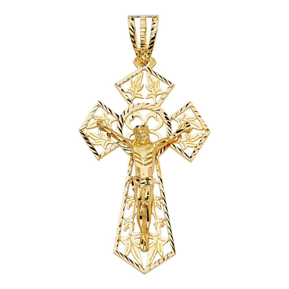 14KY CUTOUT CRUCIFIX PENDANT