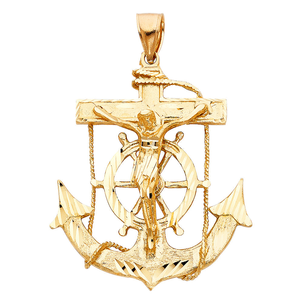 14KY MARINER CRUCIFIX PENDANT