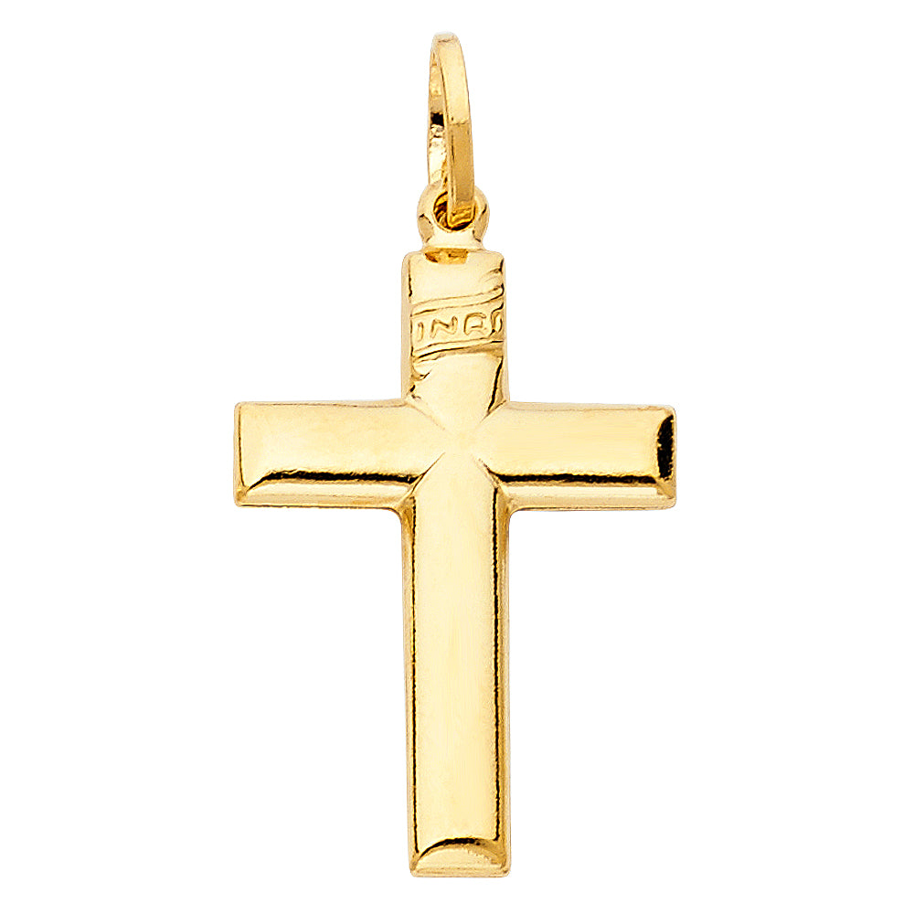 14KY HOLLOW LATIN CROSS (20X30MM)