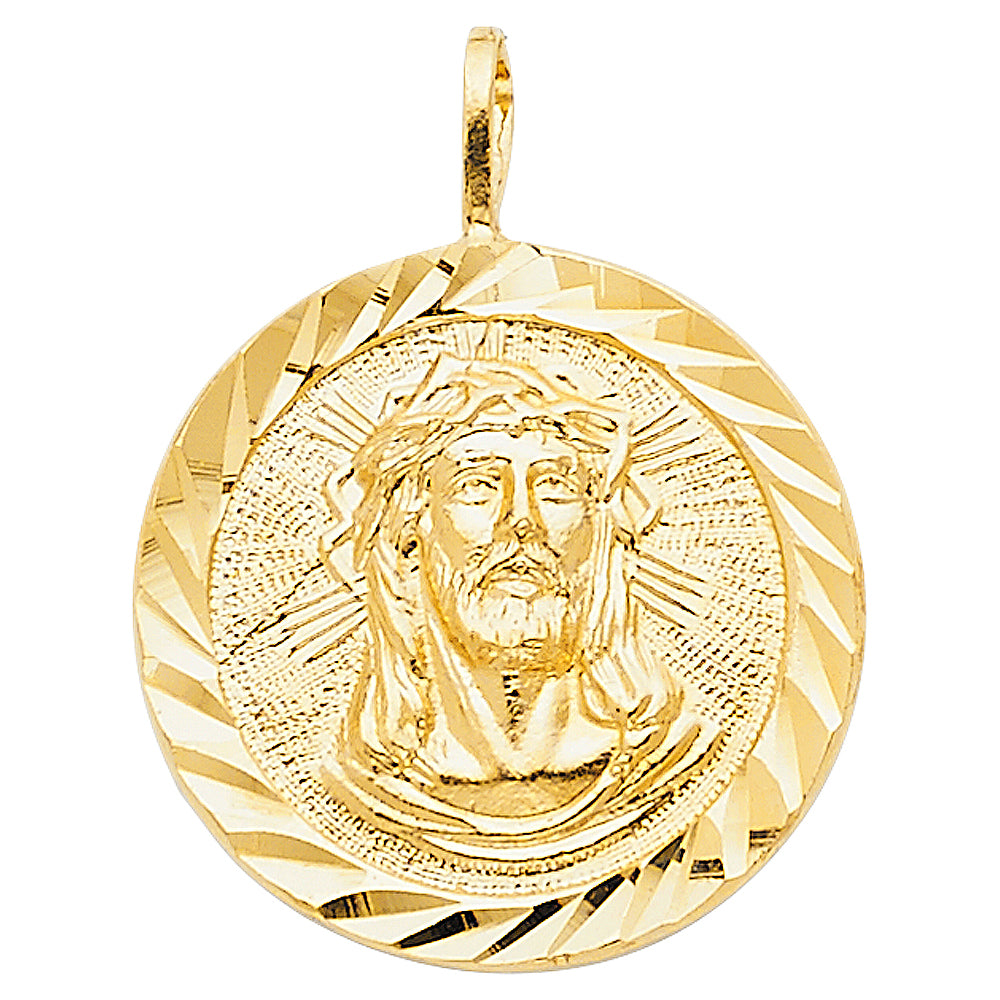 14KY JESUS CHRIST STAMP PENDANT