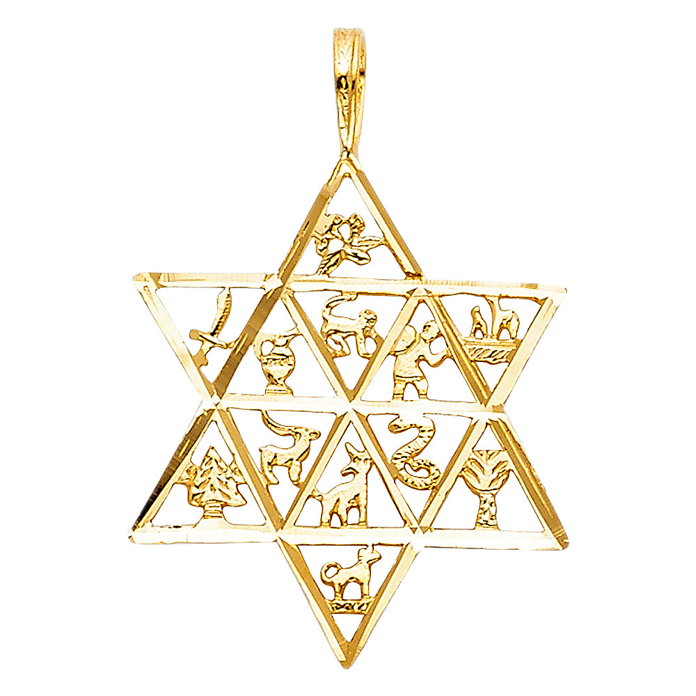 14KY 12 ANIMAL STAR PENDANT