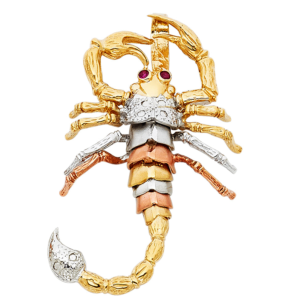 14K 3C SCORPION PENDANT