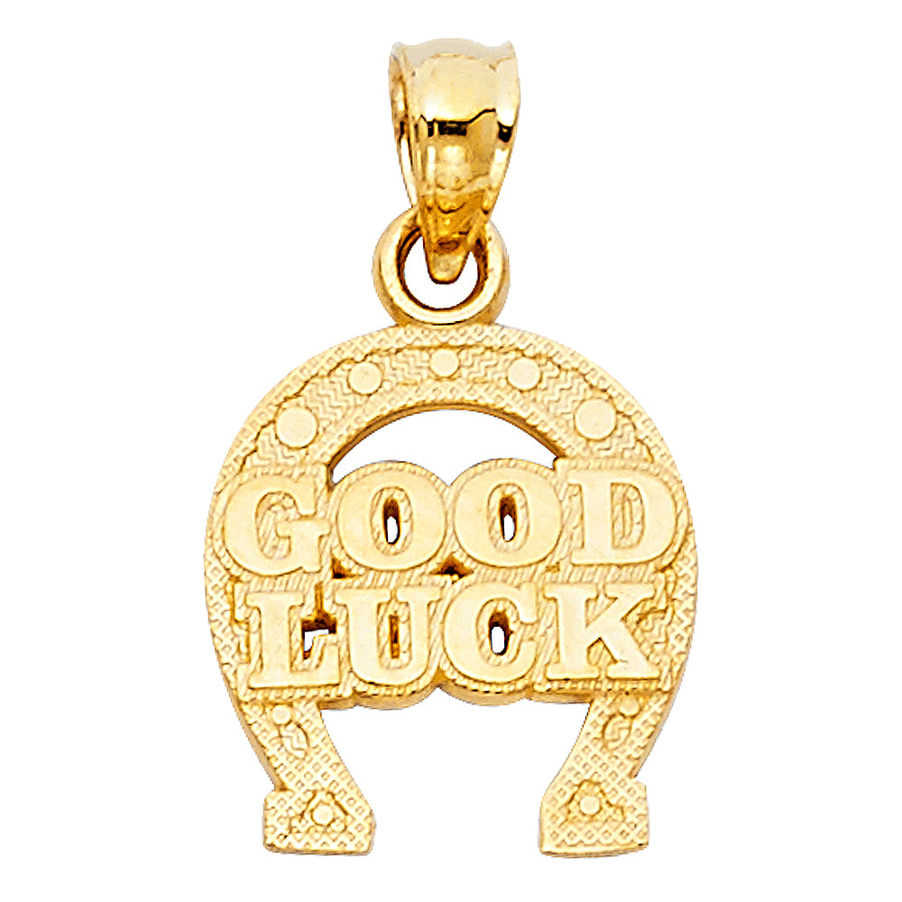 14KY LUCKY HORSESHOE PENDANT