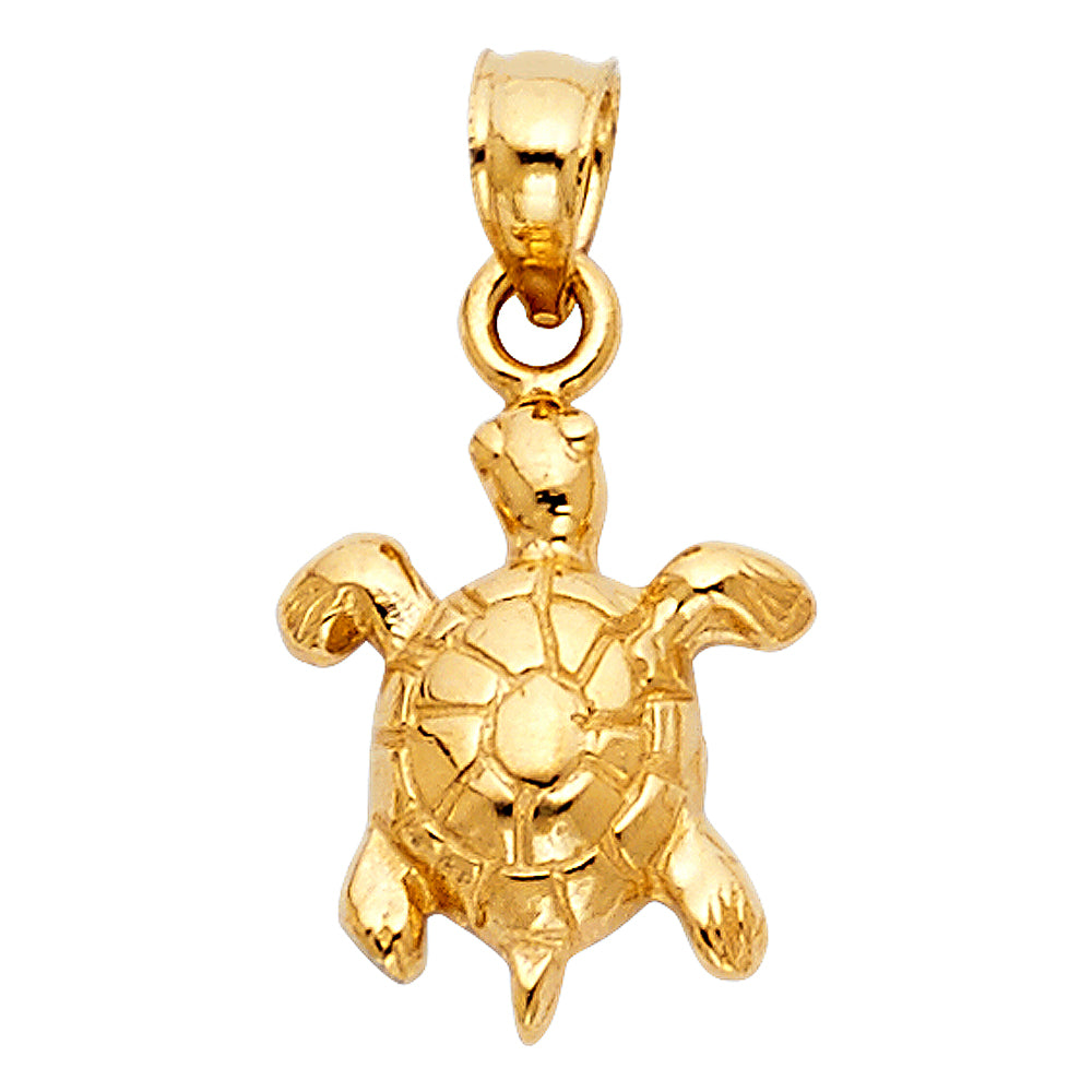 14KY TURTLE PENDANT
