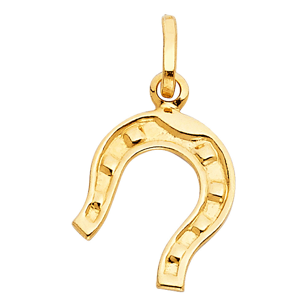 14KY LUCKY HORSESHOE PENDANT