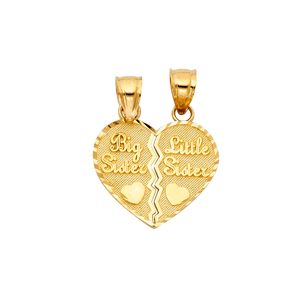 14KY HEART 2 PIECE PENDANT