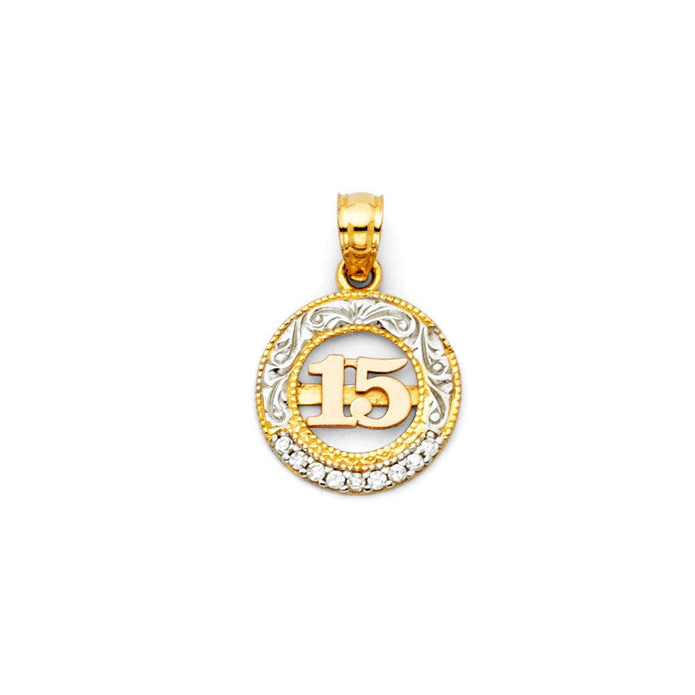 14K 3C 15 YEARS PENDANT