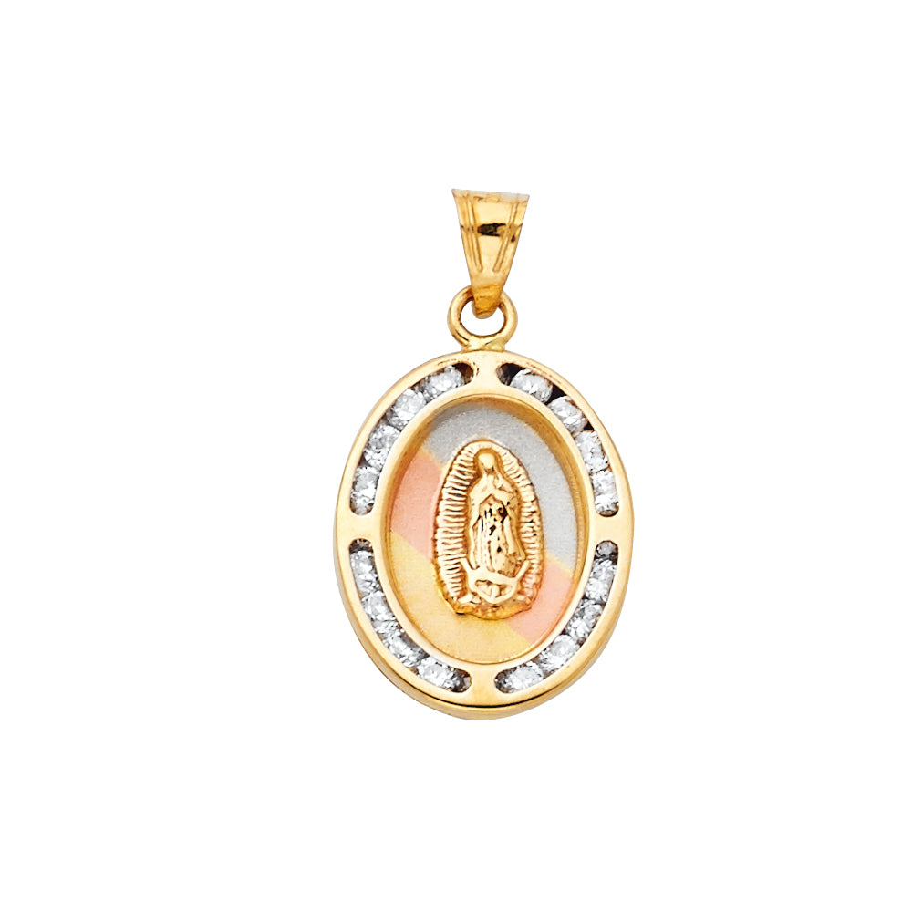 14K 3C CZ VIRGEN DE GUADALUPE PEND