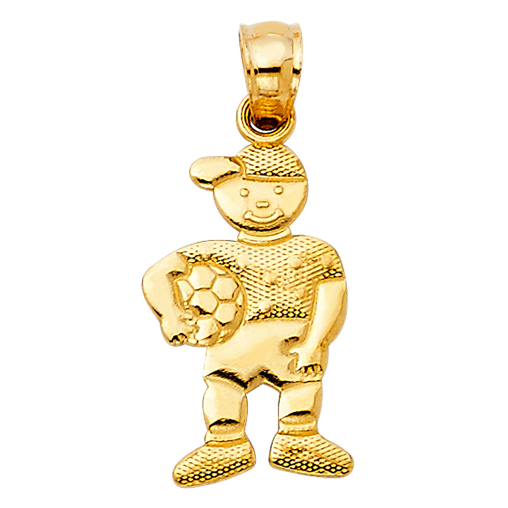 14KY BOY W/ BALL PENDANT