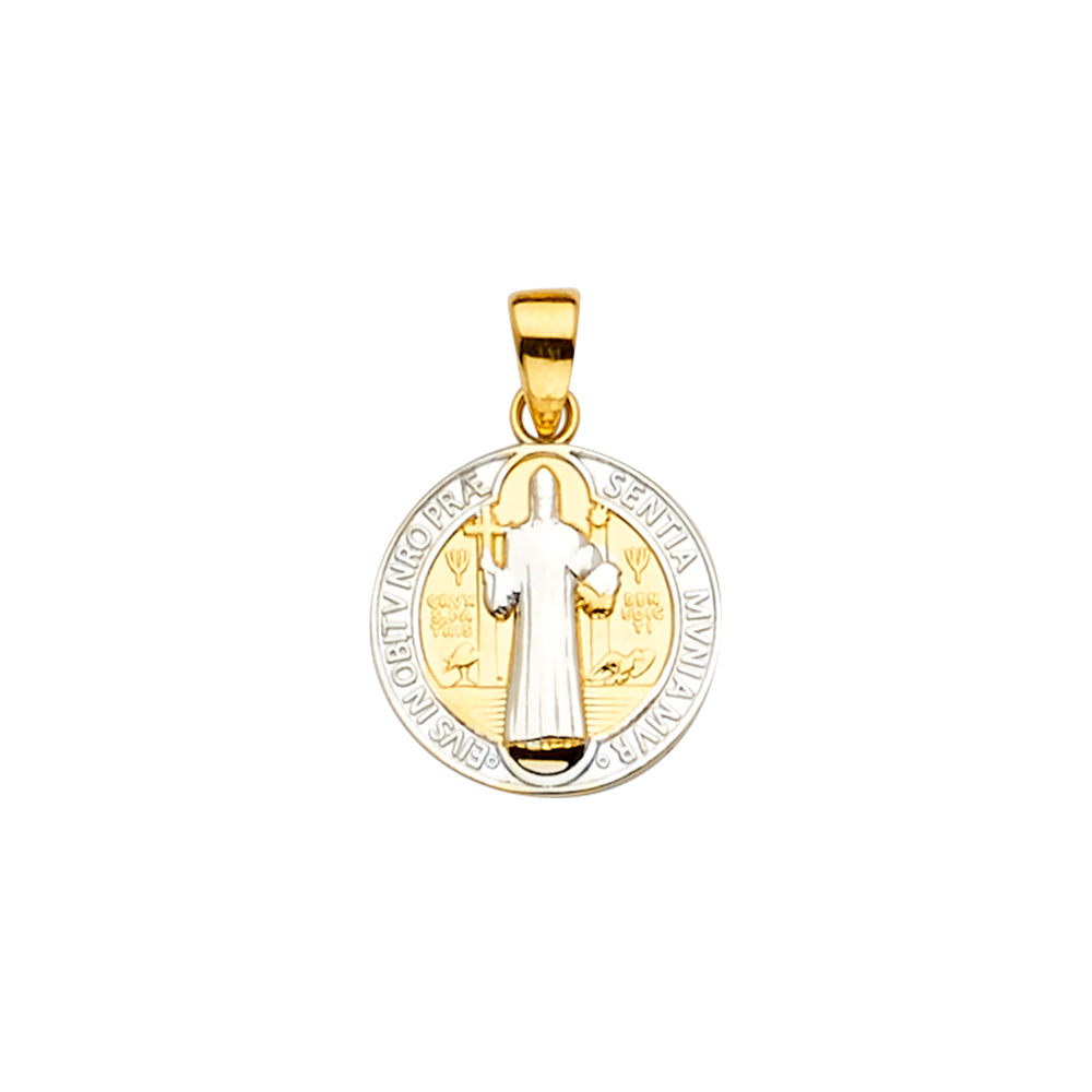 14K 2T San Benito Medal Pendant