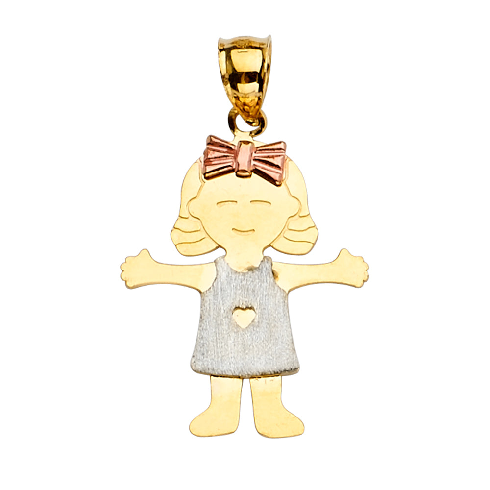 14K 3C GIRL PENDANT